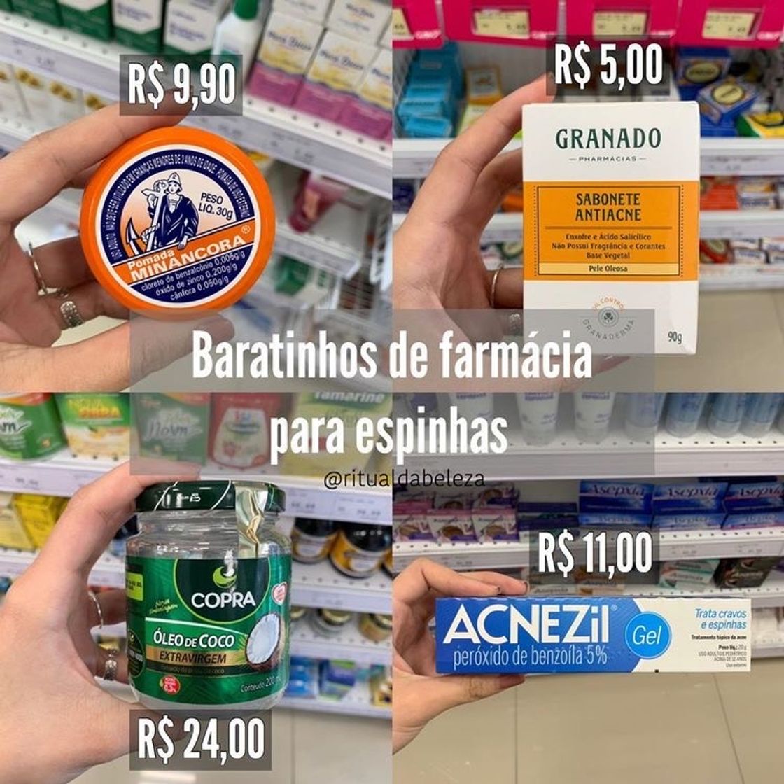 Social Baratinhos de farmácia para a pele 