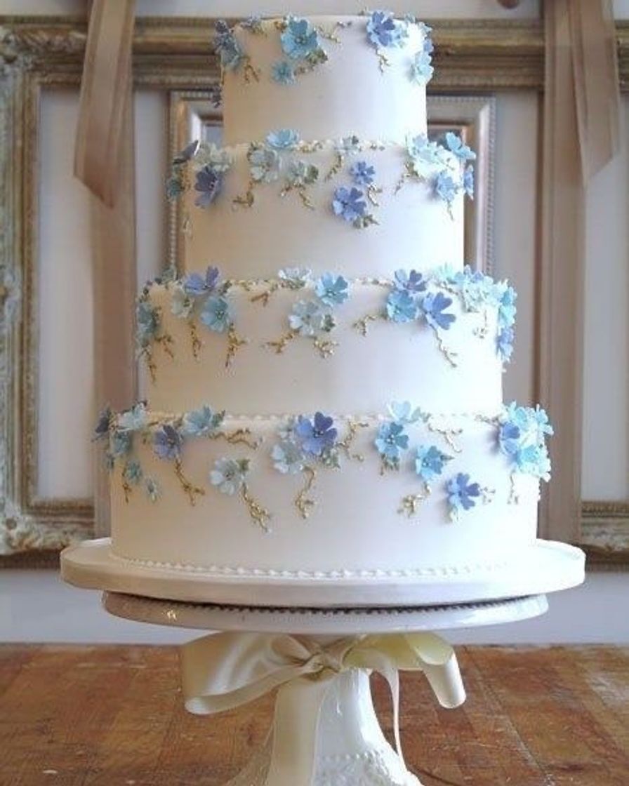 Fashion Blue flower cake💐