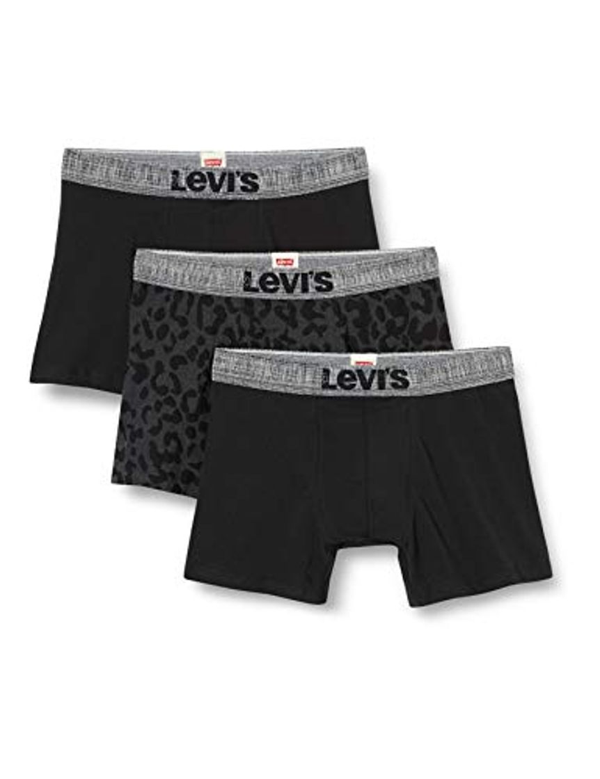 Fashion Levi's Black Leopard All-over Print Men's Boxer Briefs