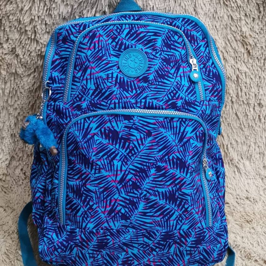 Moda Mochila azul estampada