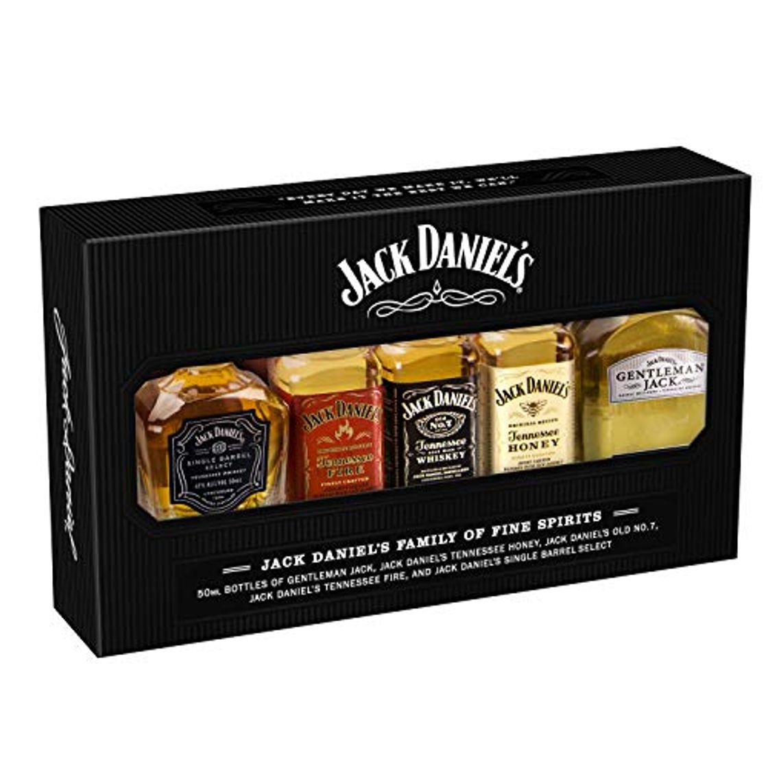 Productos Estuche Jack Daniel´s family of fine Spirits Pack 5 botellitas de 50ml cada uno