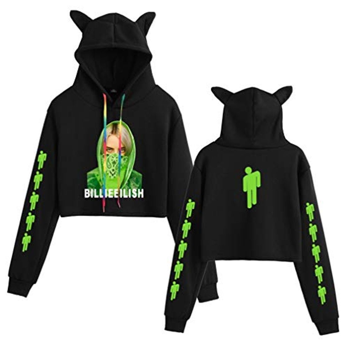 Fashion VERROL Sudadera con Capucha Billie Eilish Niña