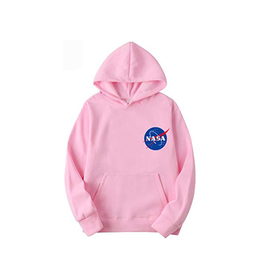 Fashion OLIPHEE Sudaderas con Capucha Color Sólido con Logo de NASA para Fanáticos