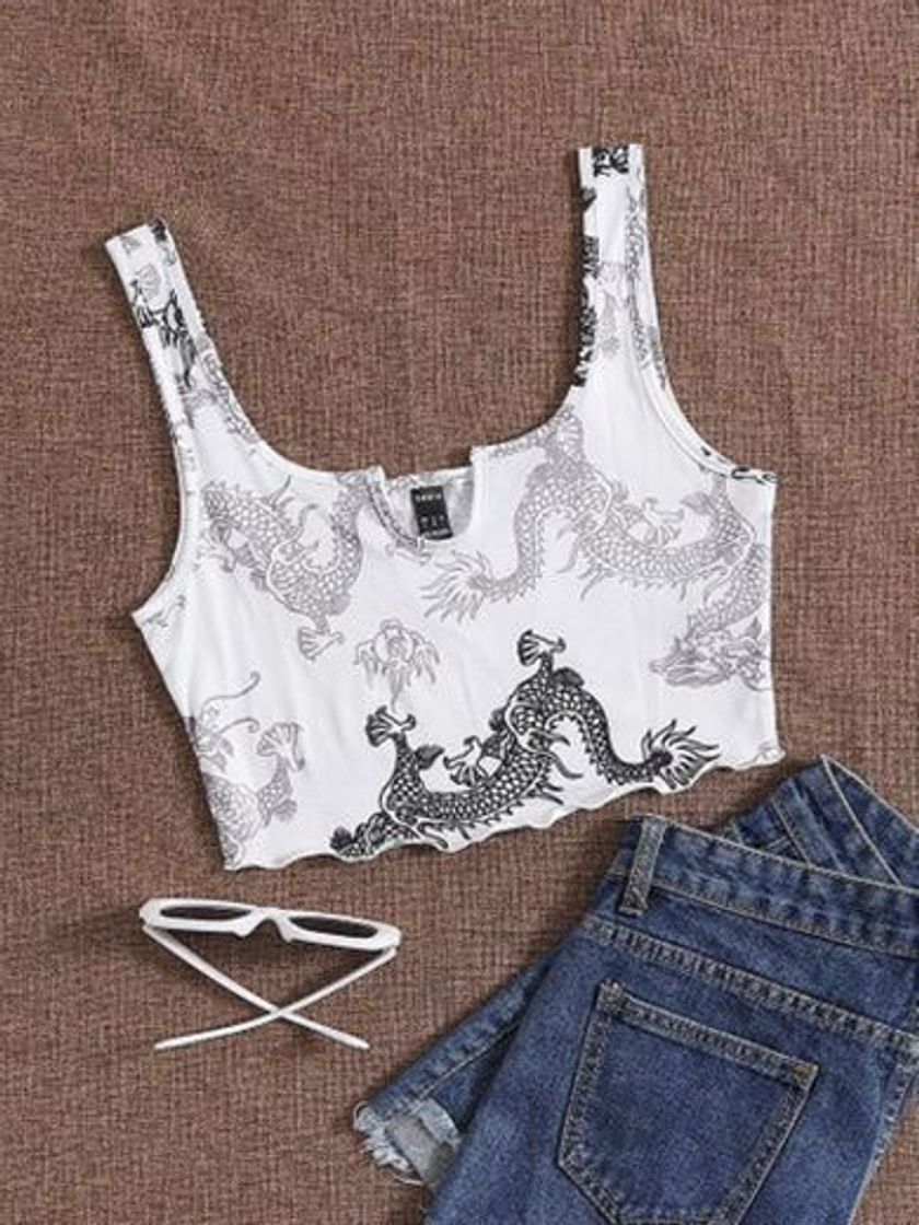 Social Cropped lilas florido 