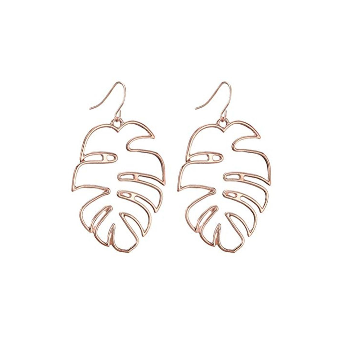 Social FENICAL Bohemian Monstera Hojas Huecas Dangle Pendientes Mujeres Plantas Tropicales Hojas brincos Declaración Vacaciones Joyas Party Regalos