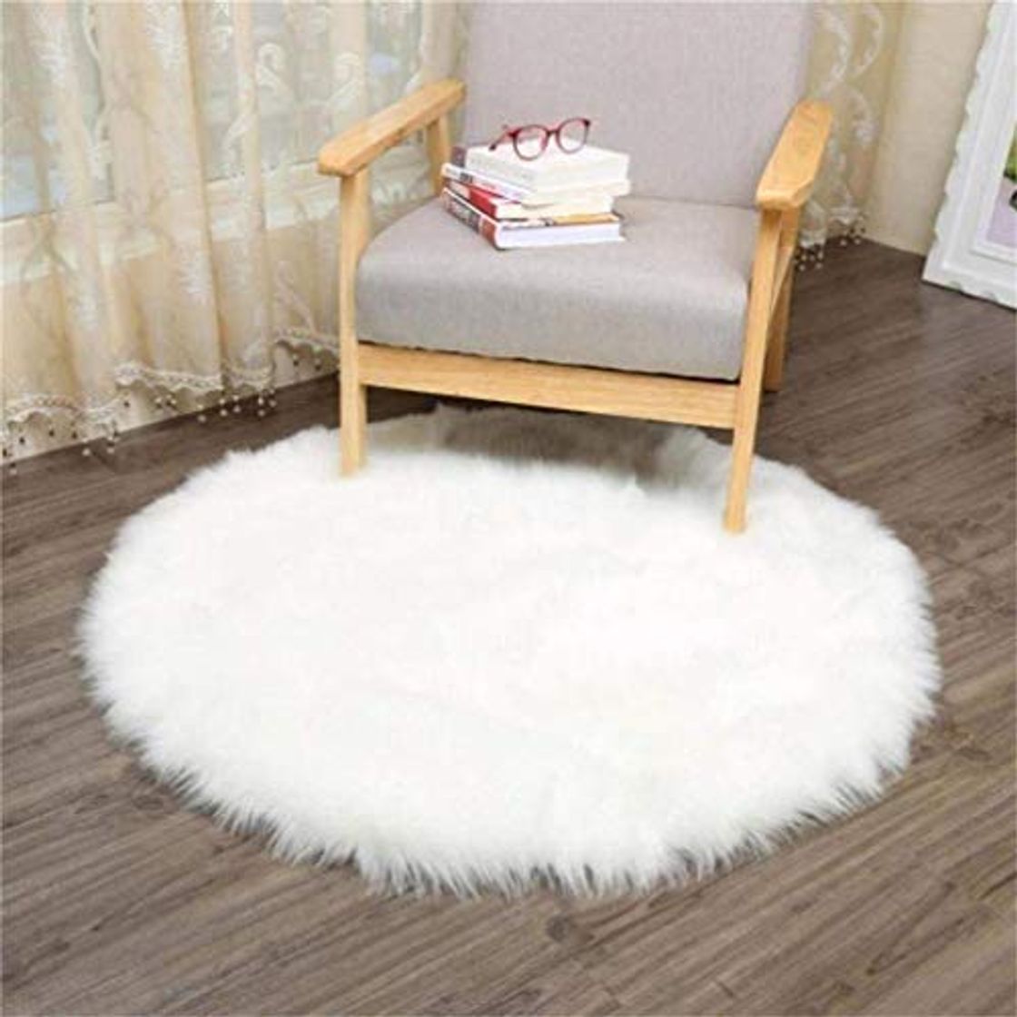 Social SXYHKJ Oveja de Piel sintética Felpudo Alfombra Antideslizante Lujosa Suave Lana Artificial