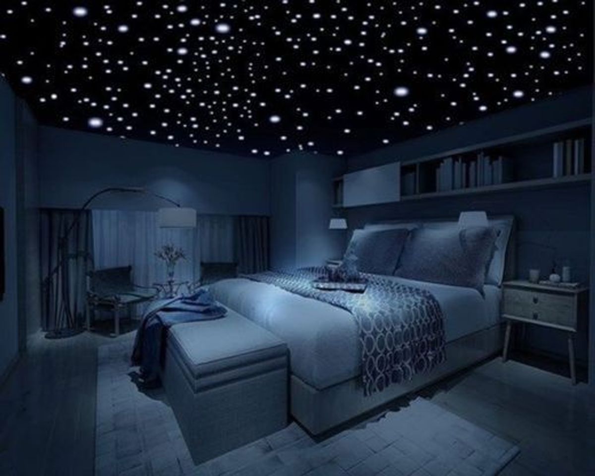 Moda Cuarto con luces de estrellas 