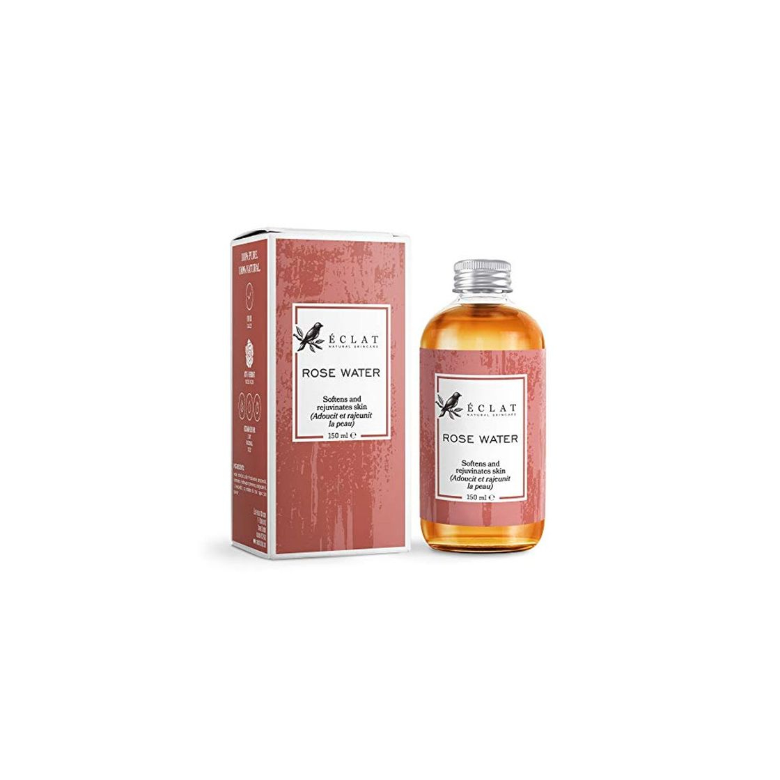 Producto Agua de Rosas Eclat – Tónico Facial Natural Concentrado de Agua de