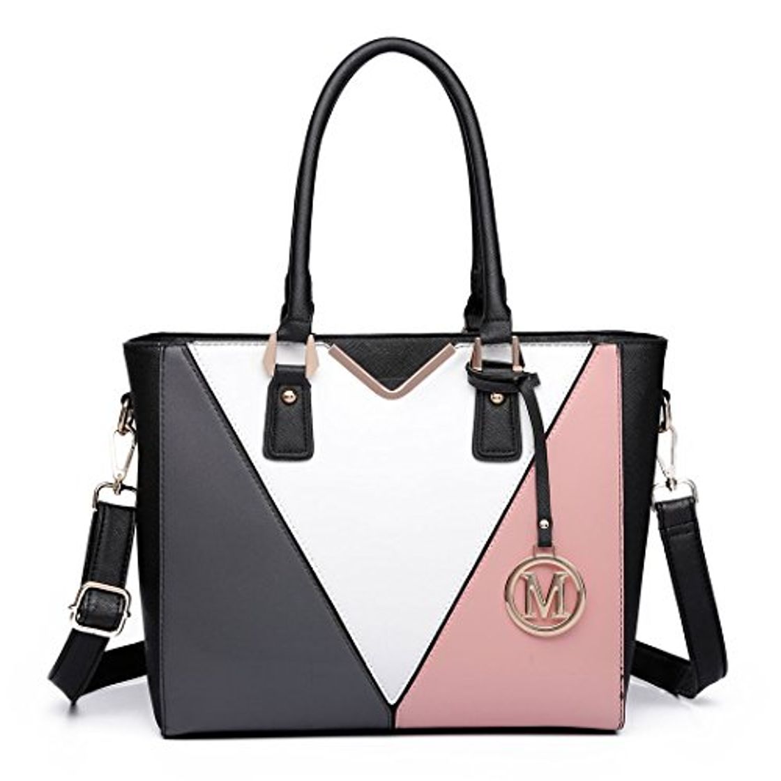 Social Miss Lulu Bolso de Mano Mujer Bolso Señora Tote Multicolor Piel Sintética