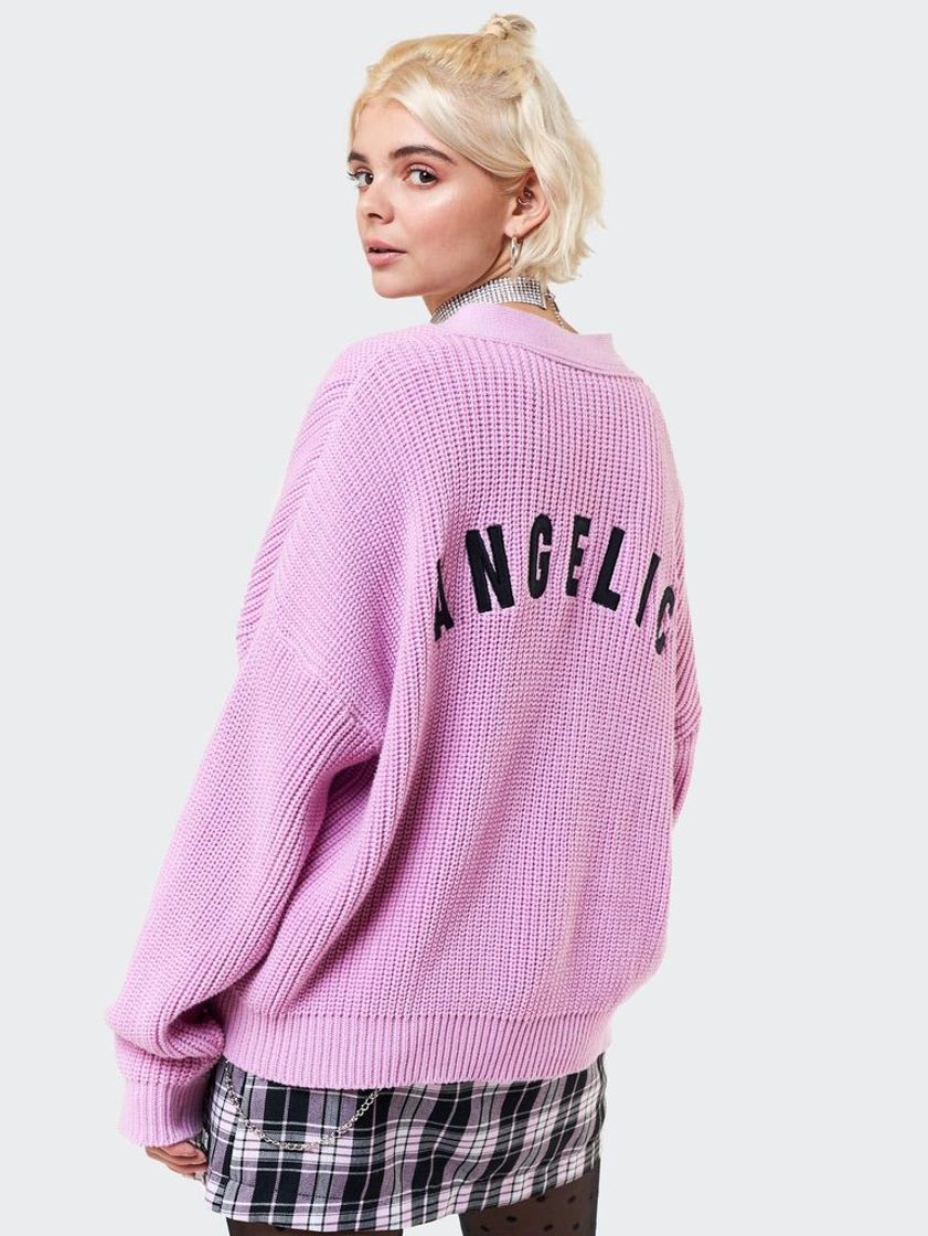 Moda Angelic Pink Knitted Cardigan | Minga London