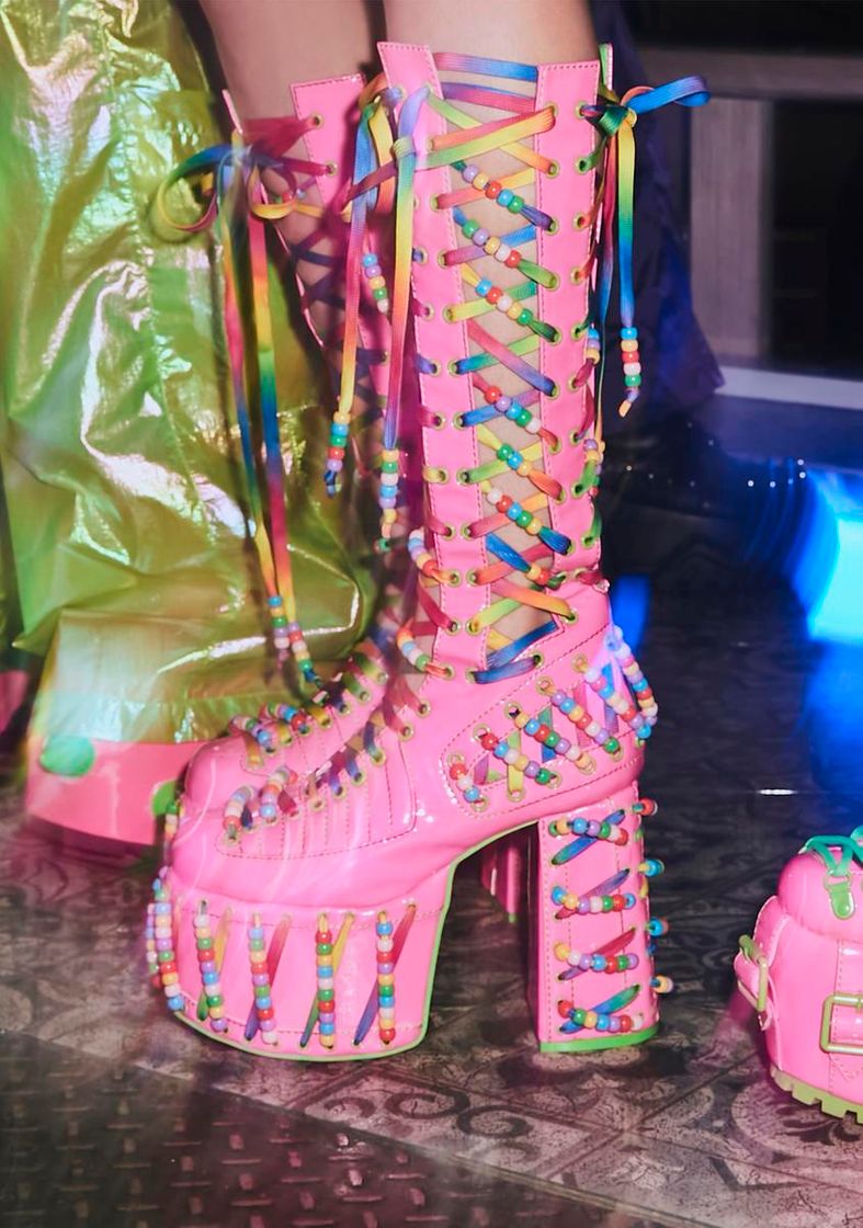 Fashion Kandi rude awakening lace up boots dollskill