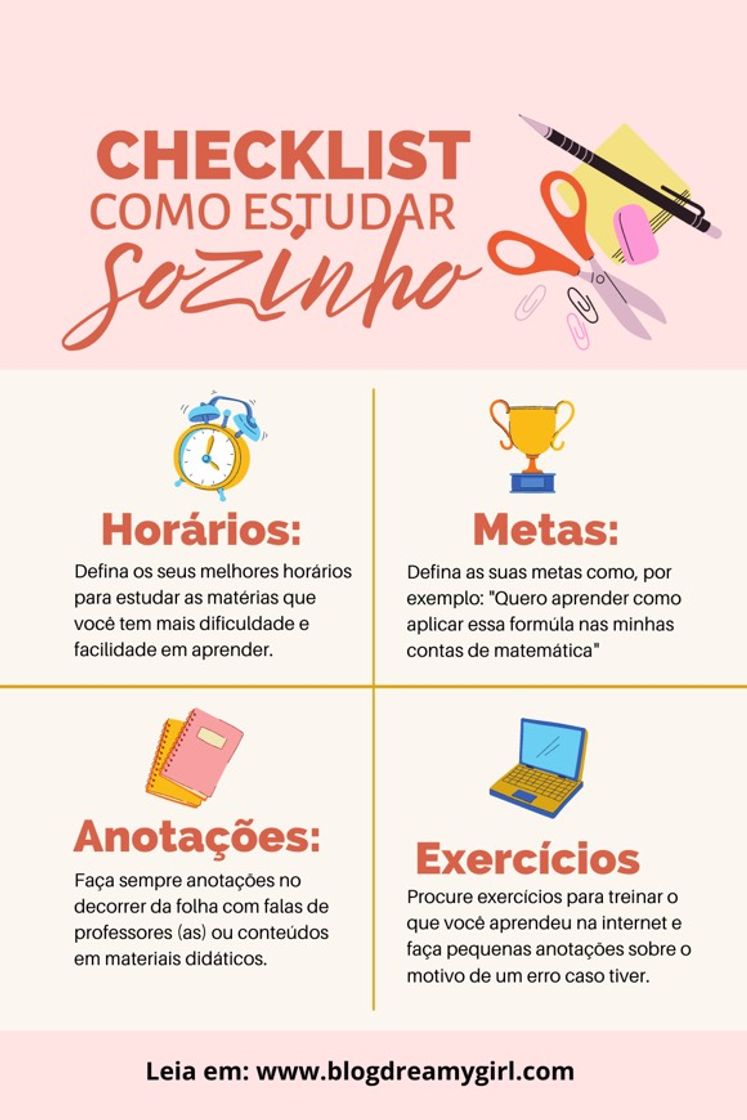 Fashion Dicas de estudo 