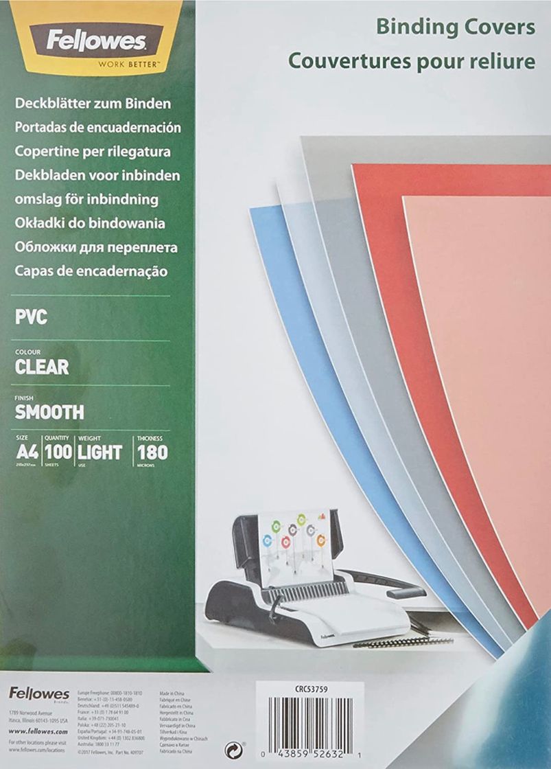 Portadas de plástico para encuadernar