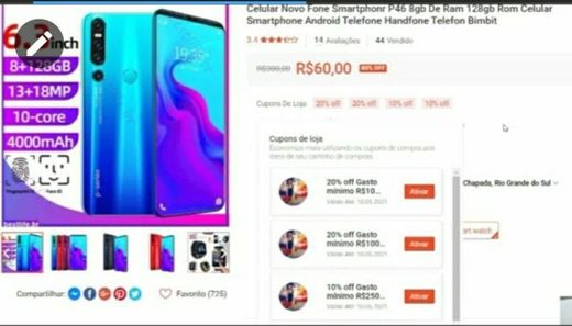 Garimpando Na *SHOPEE* Achei Smartphone Por 60,00 Reais ...