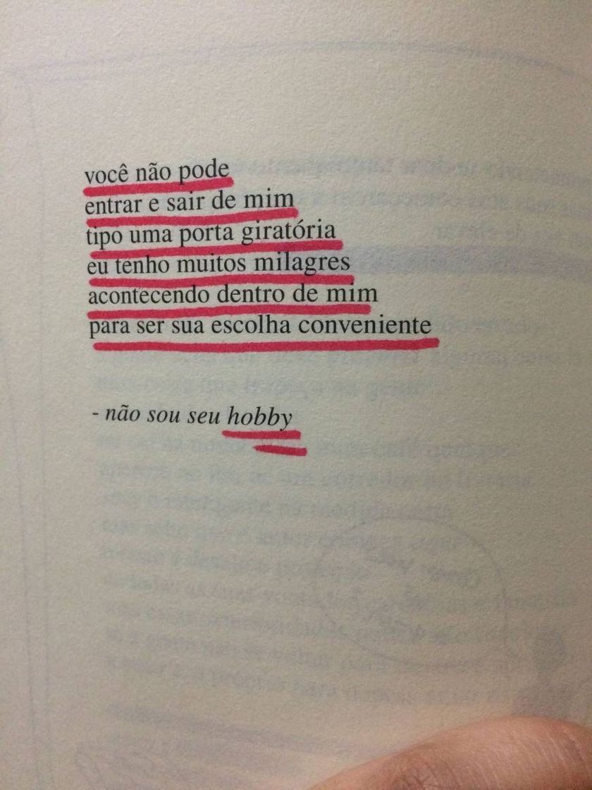 Moda -Não sou seu hobby