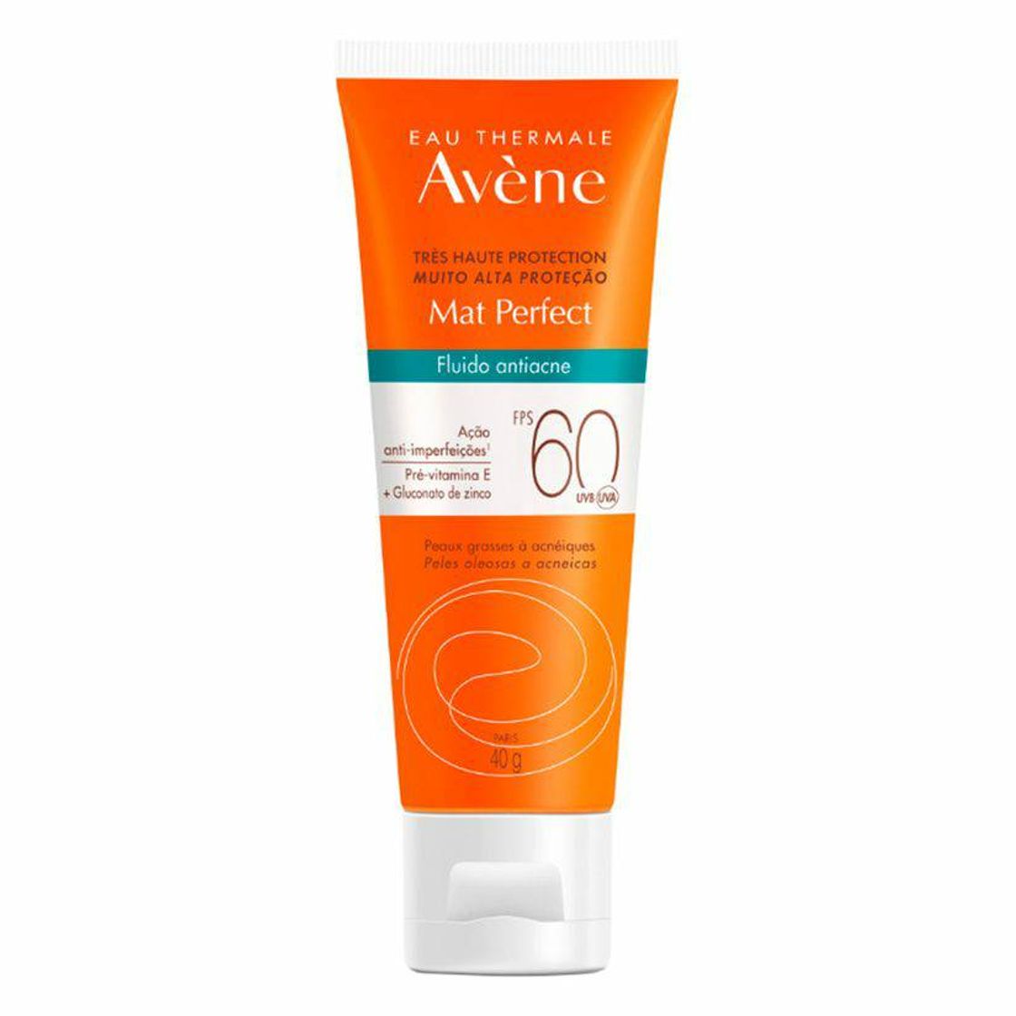 Moda Protetor solar, fator 60- Avene Fluido antiacne