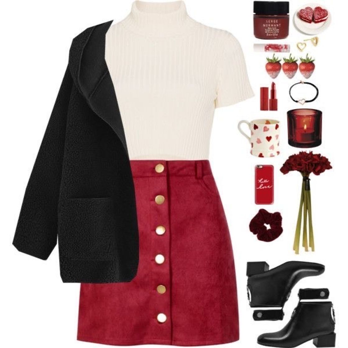 Fashion LOOK & BATOM VERMELHO