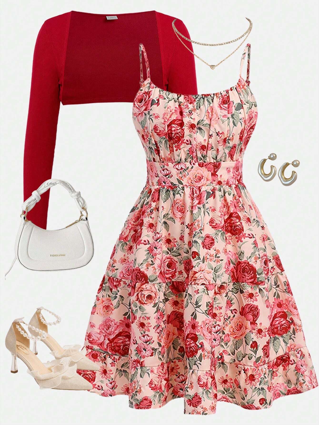 Products Vestido flor red