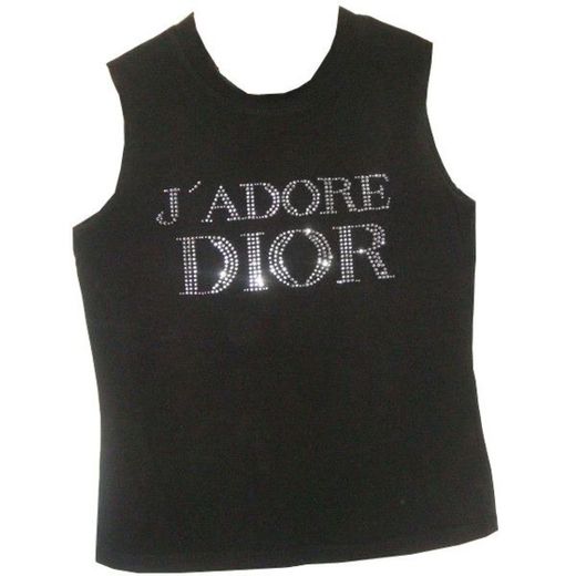 Vintage J’Adore Dior Dior Rhimestone Black Top 