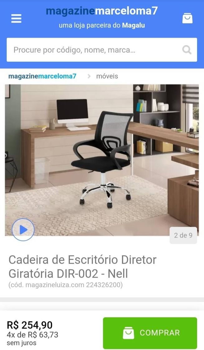 Cadeira excelente, num preço melhor ainda! Só hoje!!! 