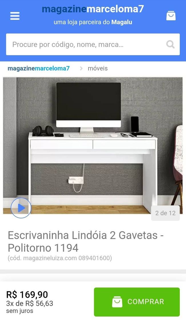 Escrivaninha linda, excelente qualidade e preço baixo. Só hj