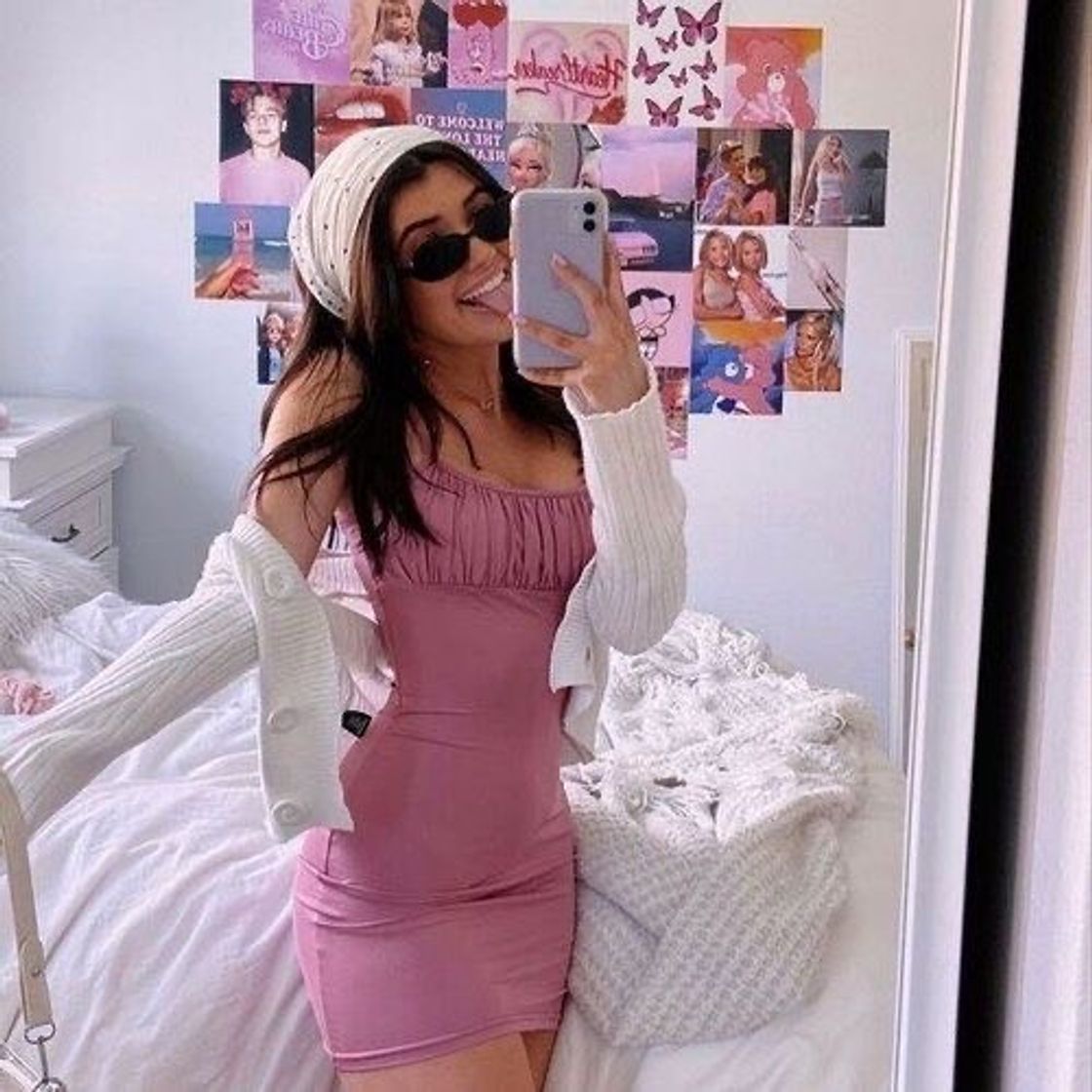 Fashion pink dress 