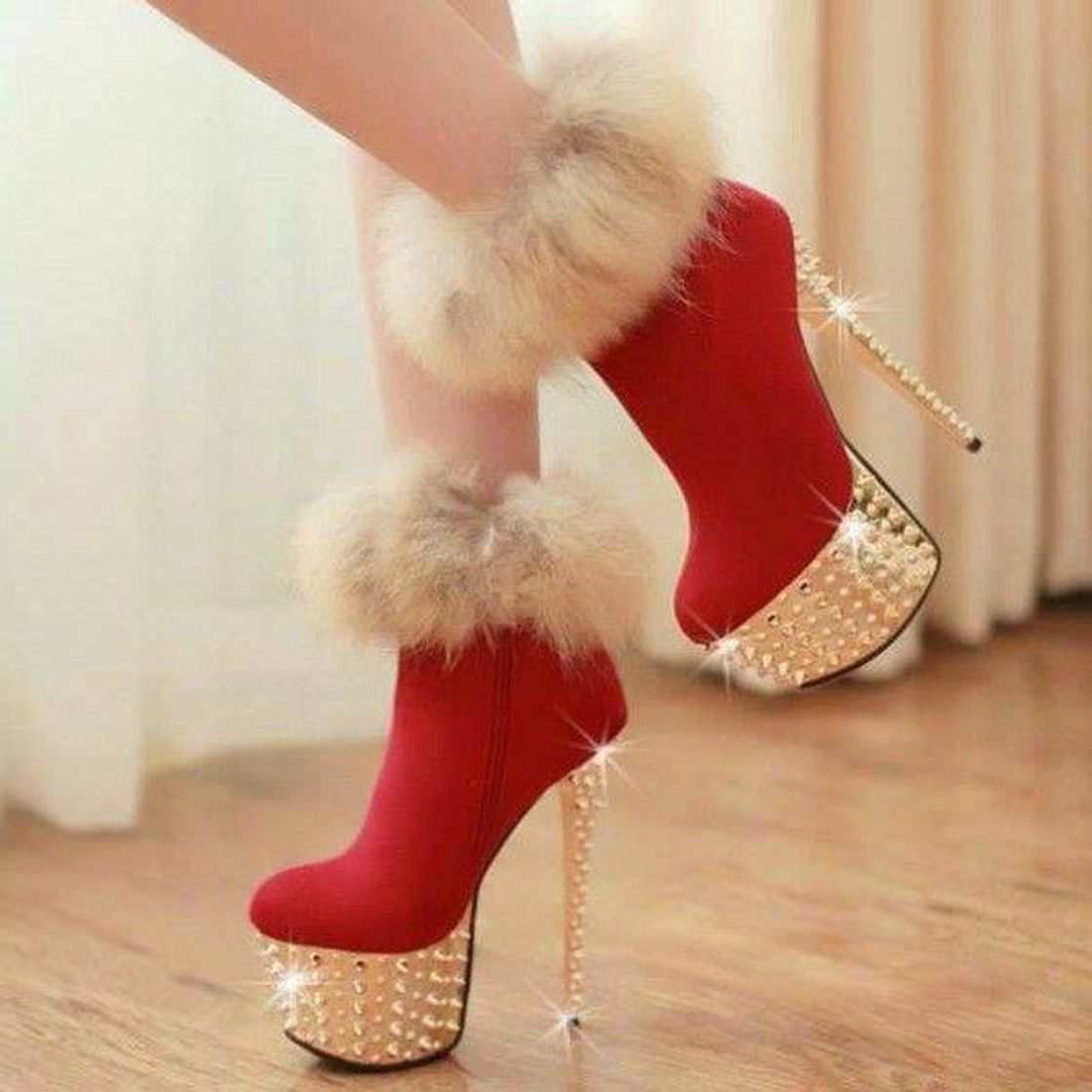 Fashion Bota vermelha luxo para o natal