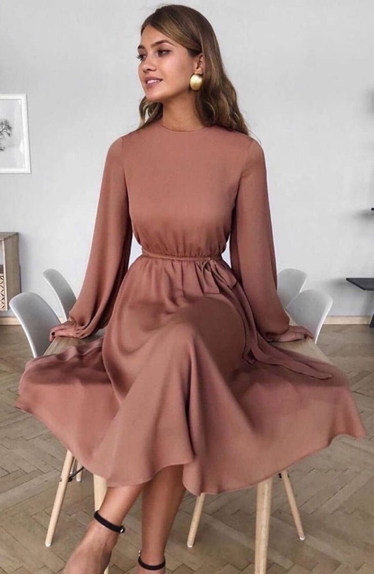 Moda Vestido rosé 