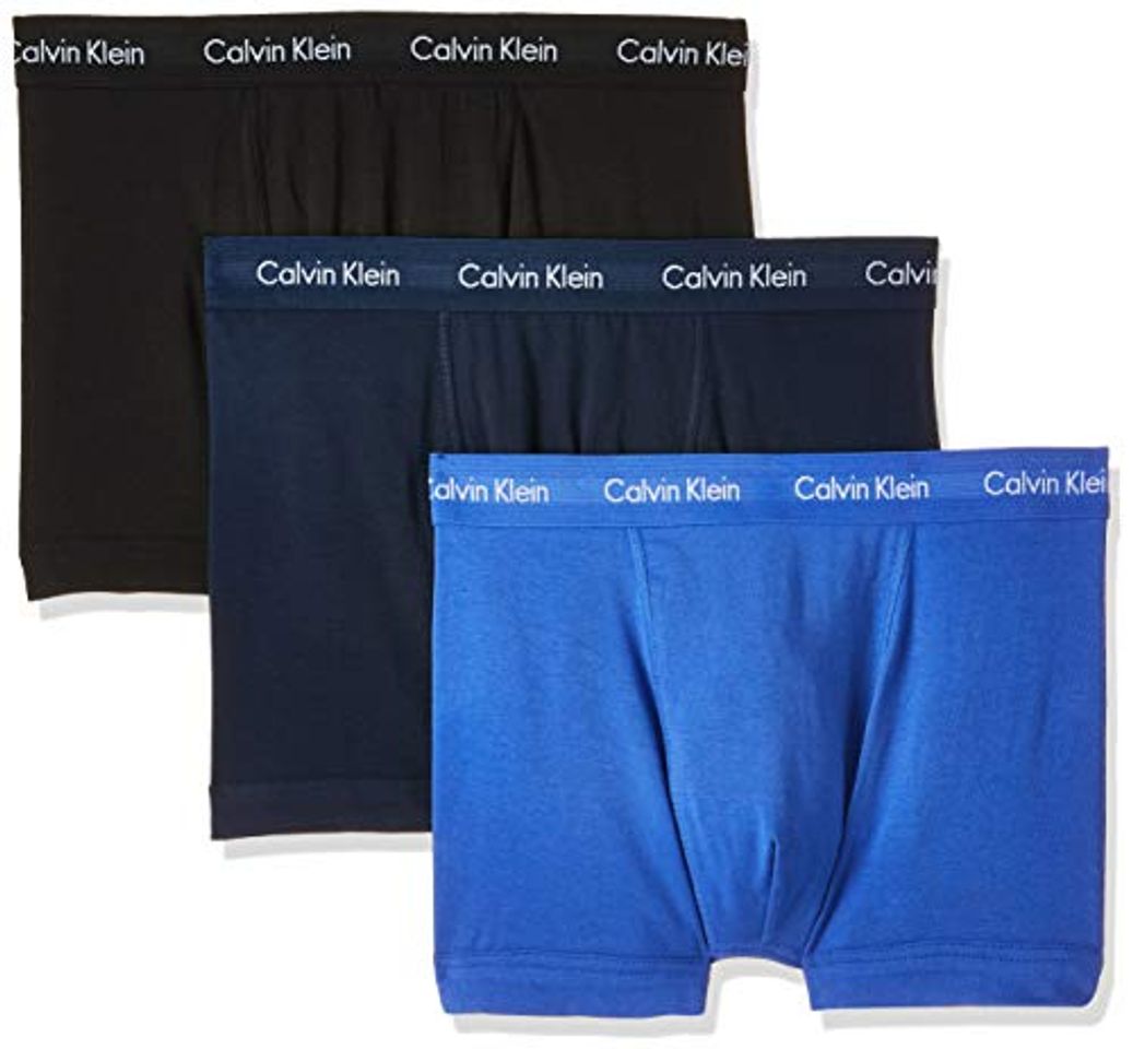 Moda Calvin Klein Low Rise Trunk 3pk, Bóxer Hombre, Azul