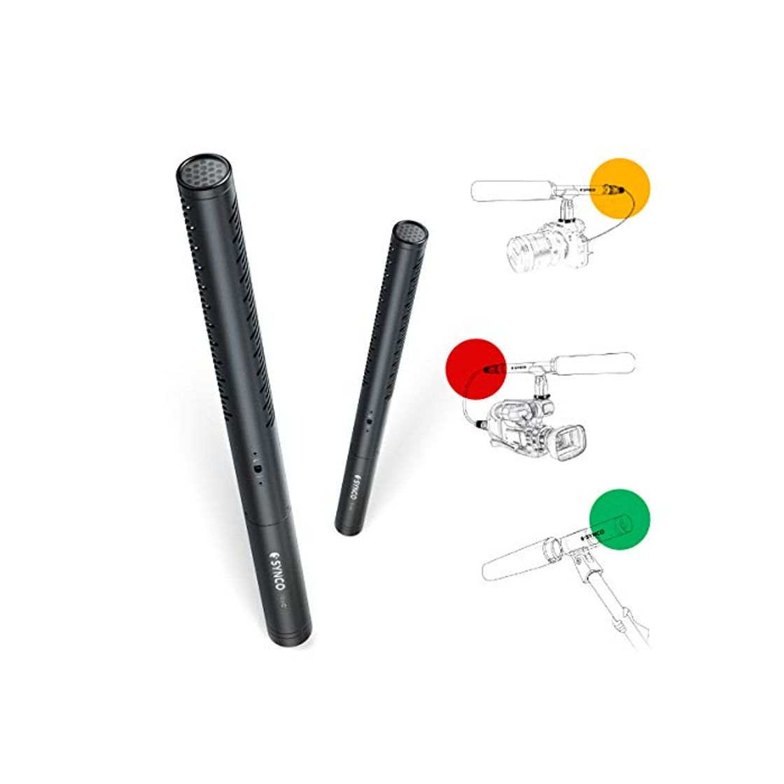 Producto SYNCO Mic D1 Shotgun-Microphone-Direccional-Condensador-Mic, Microfono Transmisor Conector XLR Profesional para Cámara DSLR