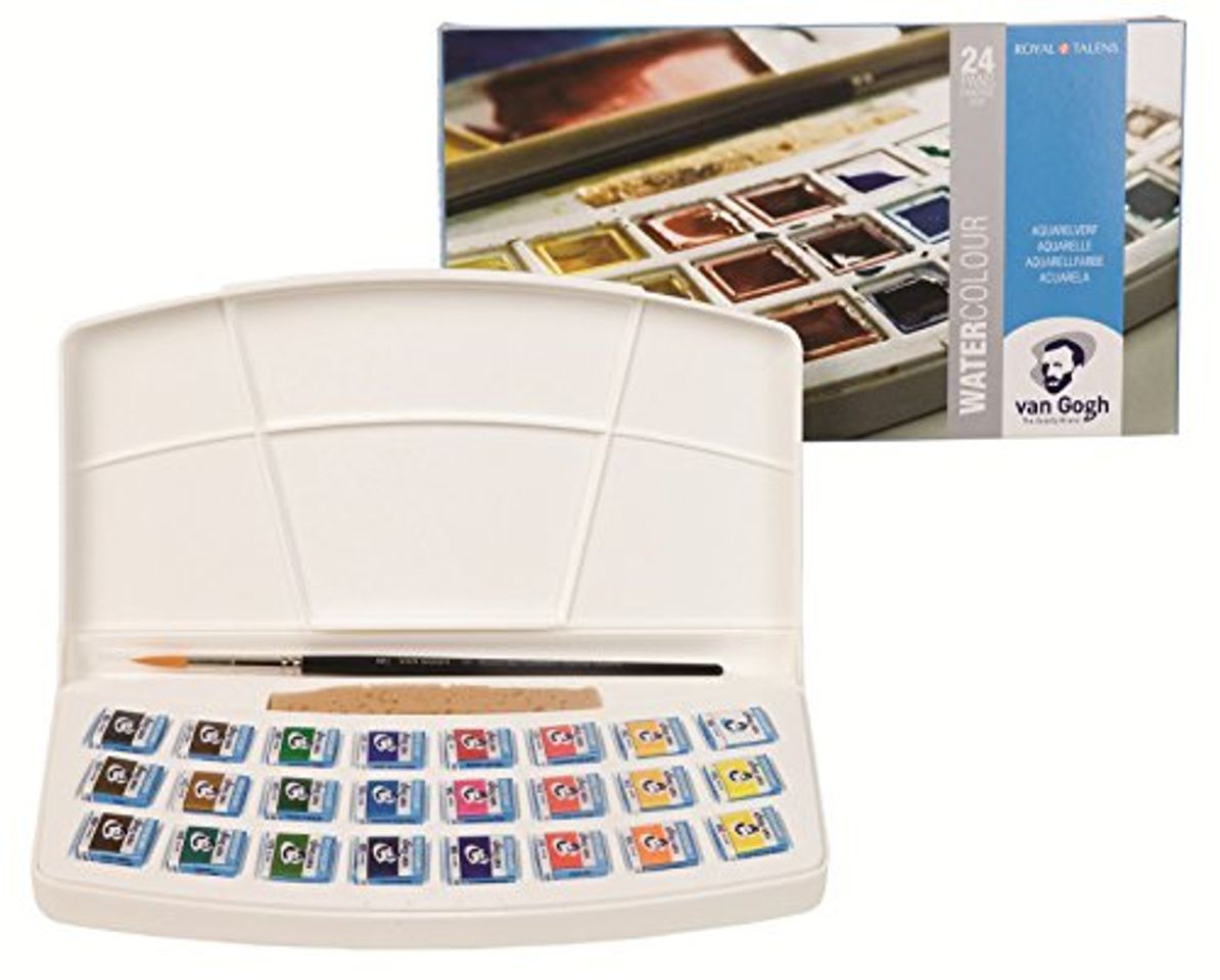 Social 24 color set plastic case case Van Gogh watercolor solid