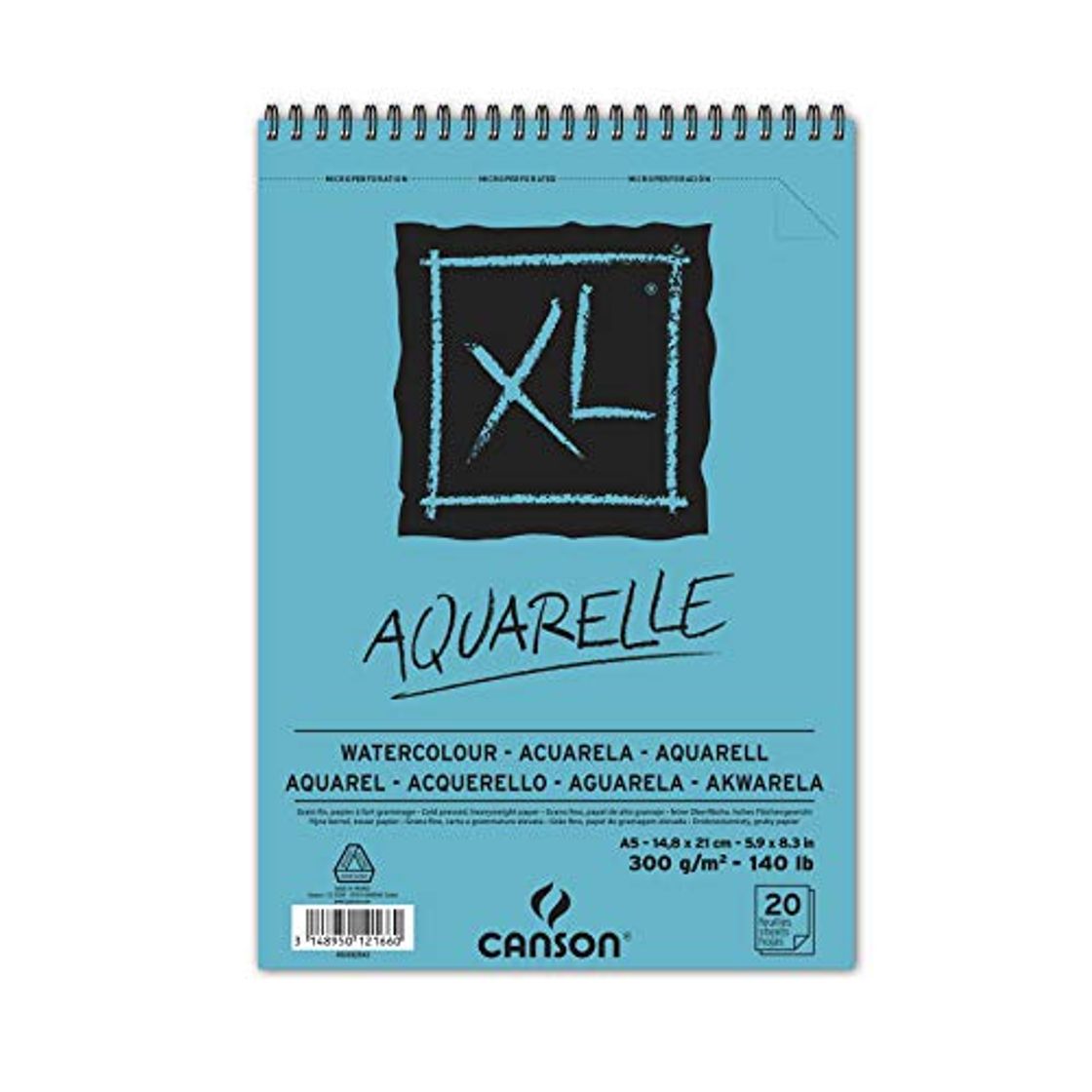 Lugar Oxford Bloc Dibujo A5 Canson XL Aquarelle 20hj 300gr