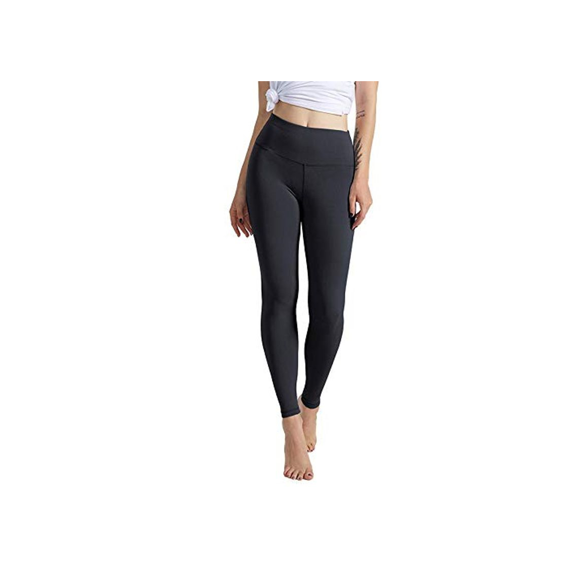 Moda Leggings Leggings De Fitness De Cintura Alta Sólidos Push Up Leggings para Mujeres Gym Fitness Gym Sports Casual Legging Feminina M Darkgrey