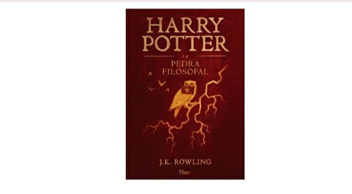 Fashion livro-harry potter e a pedra filosofal 