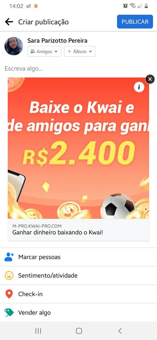 Ganhar dinheiro baixando o Kwai!https://s.kwai.app/s/dS2HhSv
