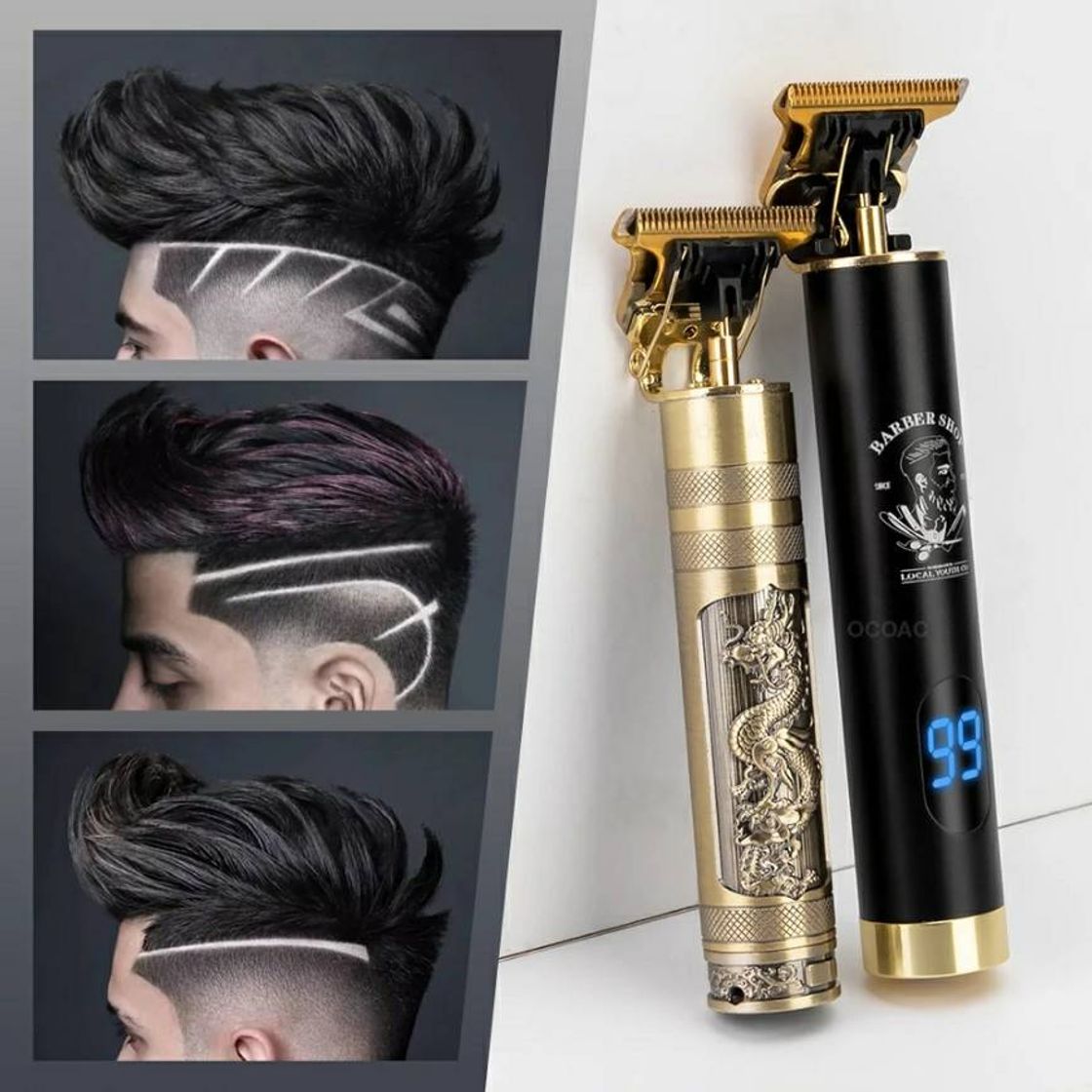 Fashion Máquina de corte cabelo elétrico para homens dragão barbeiro