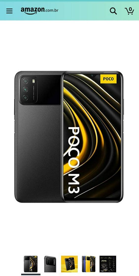 Fashion Xiaomi Poco M3 64GB 4GB Ram Versão Global Preto

