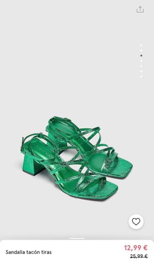 Zapatos tacón verdes 
