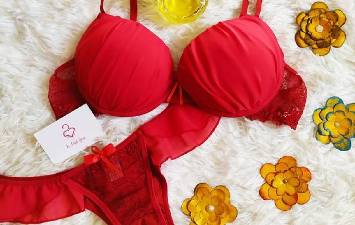 Fashion Conjunto de lingerie vermelho