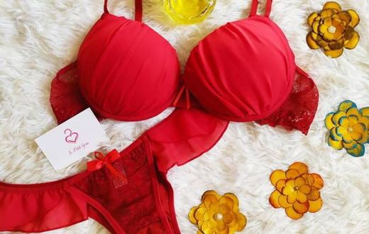 Conjunto de lingerie vermelho