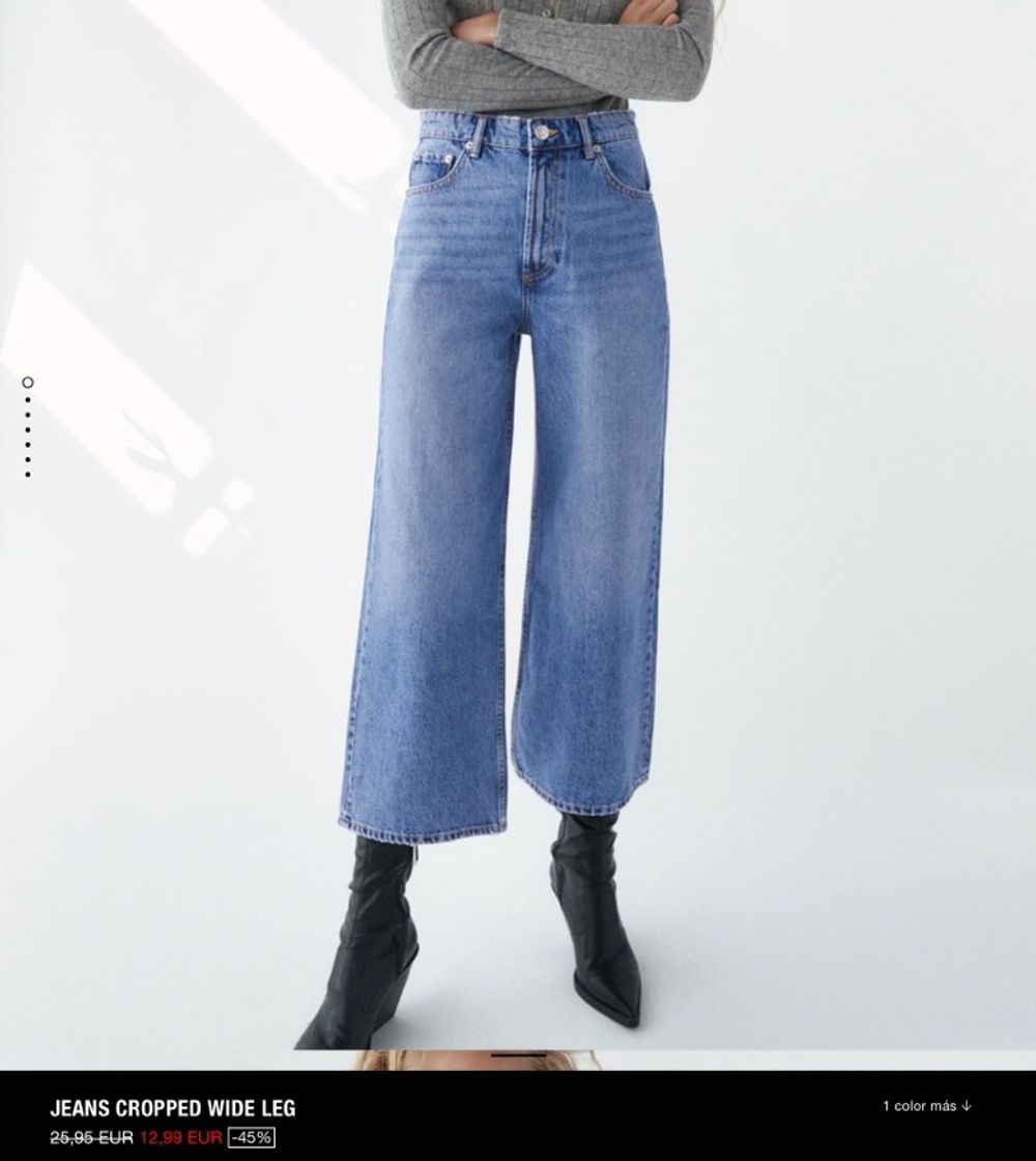 Fashion CROPPED WIDE LEG JEANS