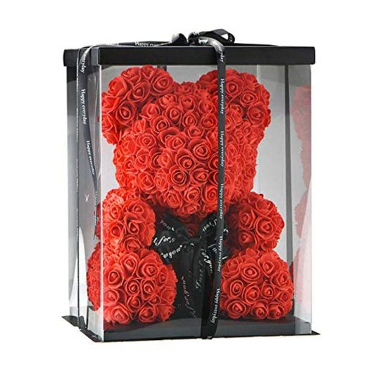 SUPERMOLON Oso Rosas 40cm con Caja Regalo Original - Rose Bear 40cm