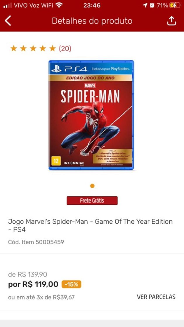 Videogames Jogo homem aranha Ps4