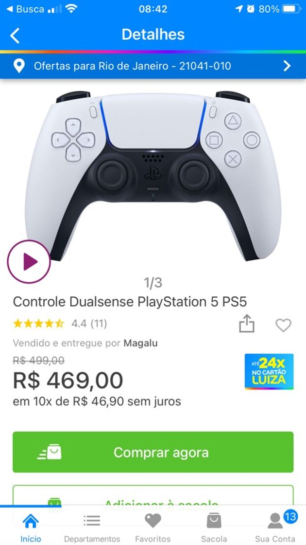 Producto Controle Dualsense PlayStation 5 PS5