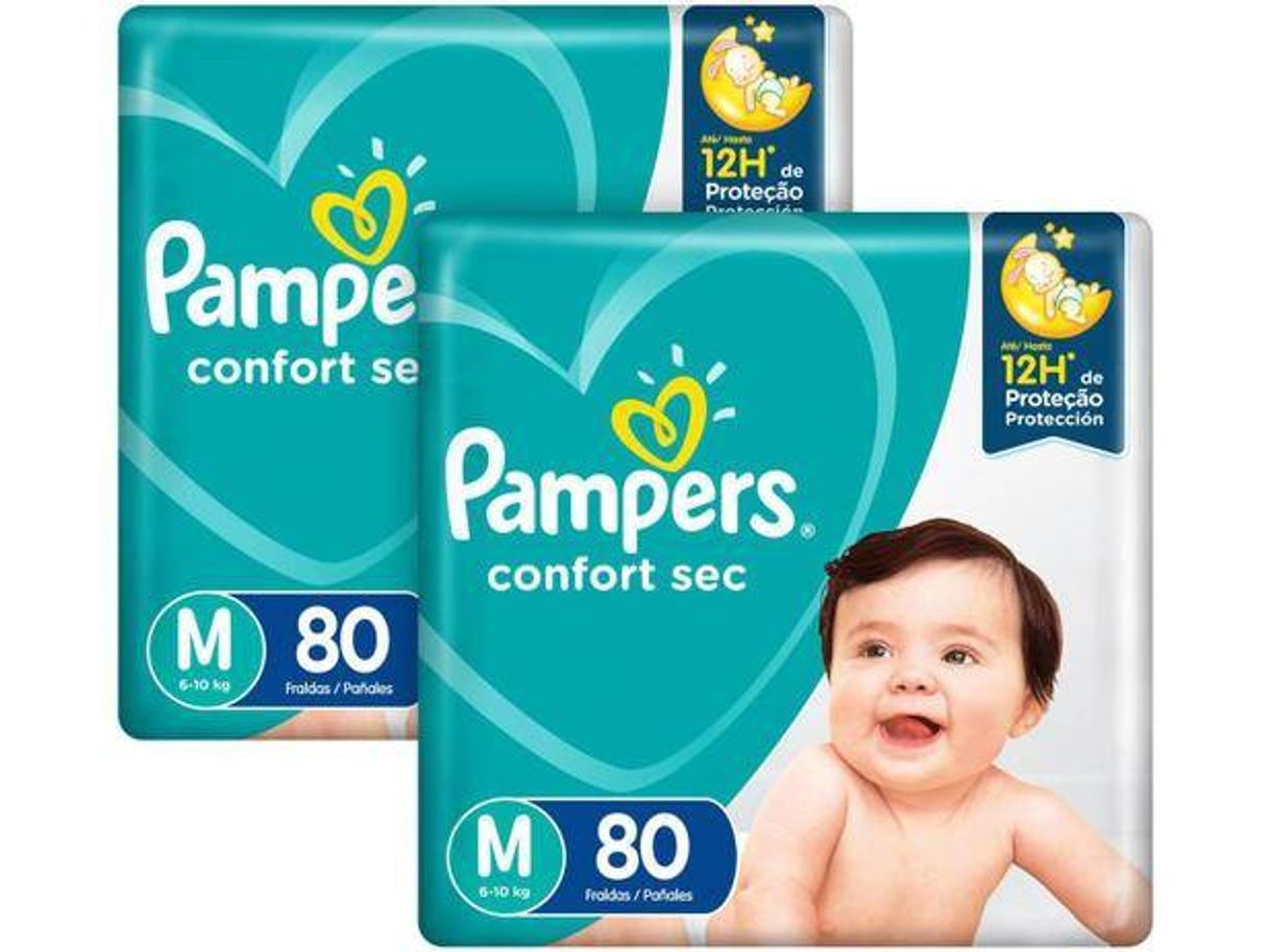 Moda Kit Fralda Pampers Confort Sec Tam. M 6 a 10kg - 160 Unidade