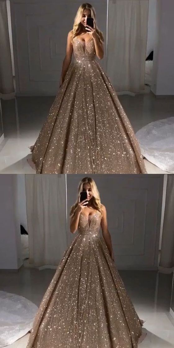 Moda Ball gown sparkly prom dress, long prom dress, prom dress 