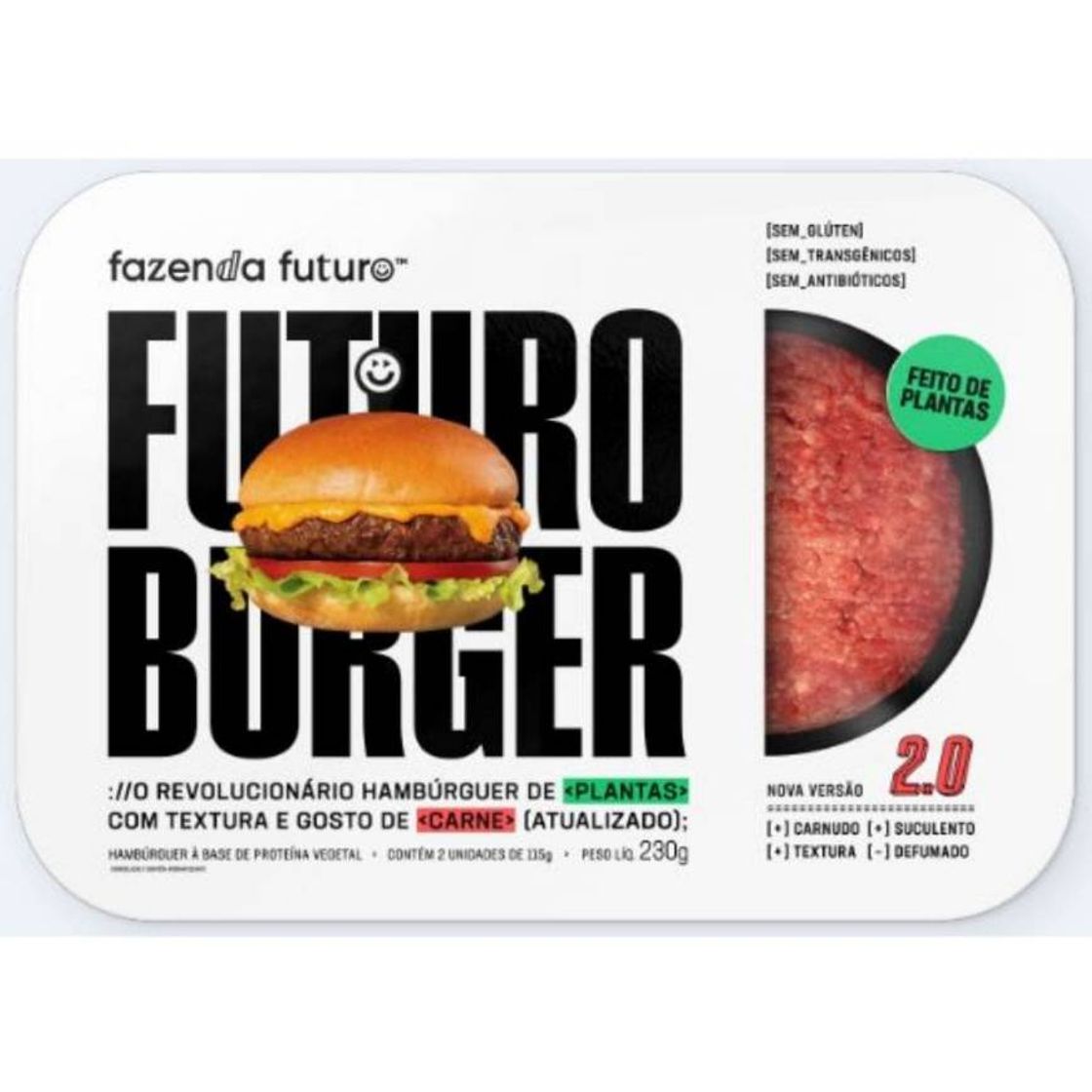 Fashion Hambúrguer de Carne Vegetal FUTURO BURGER 230g