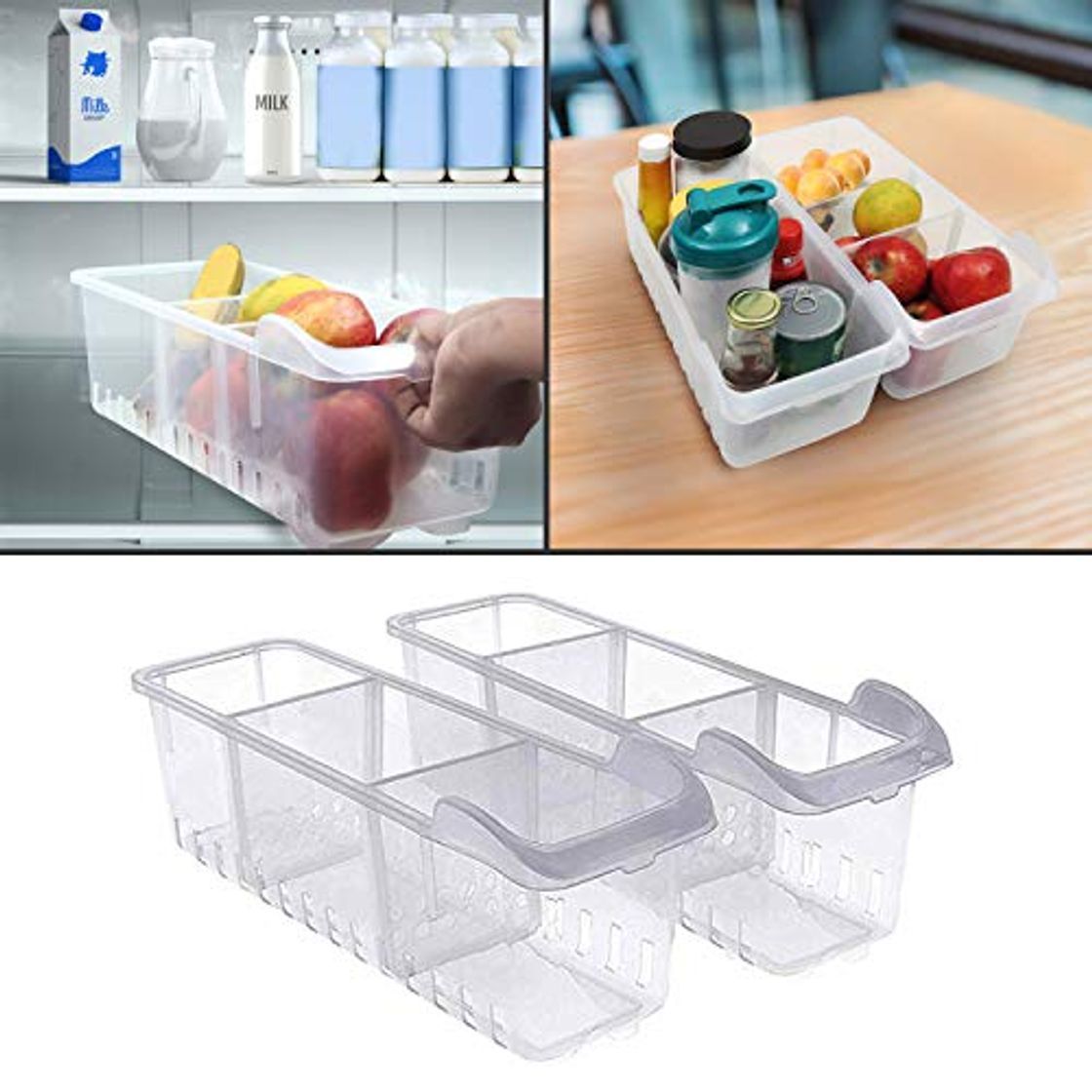 Producto Organizador de Almacenamiento 2 Pcs- Almacenamiento para refrigerador -