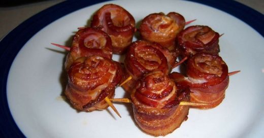 Aneis de Batata com Bacon