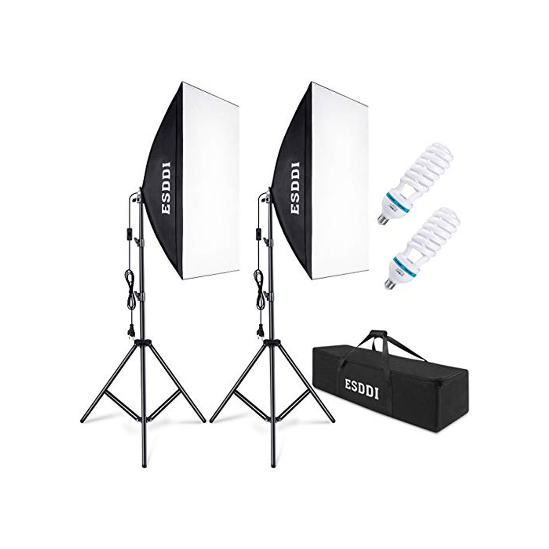 Electronic ESDDI Softbox Light Kit Studio Lighting Fotografia con 2 Bombilla de Foto